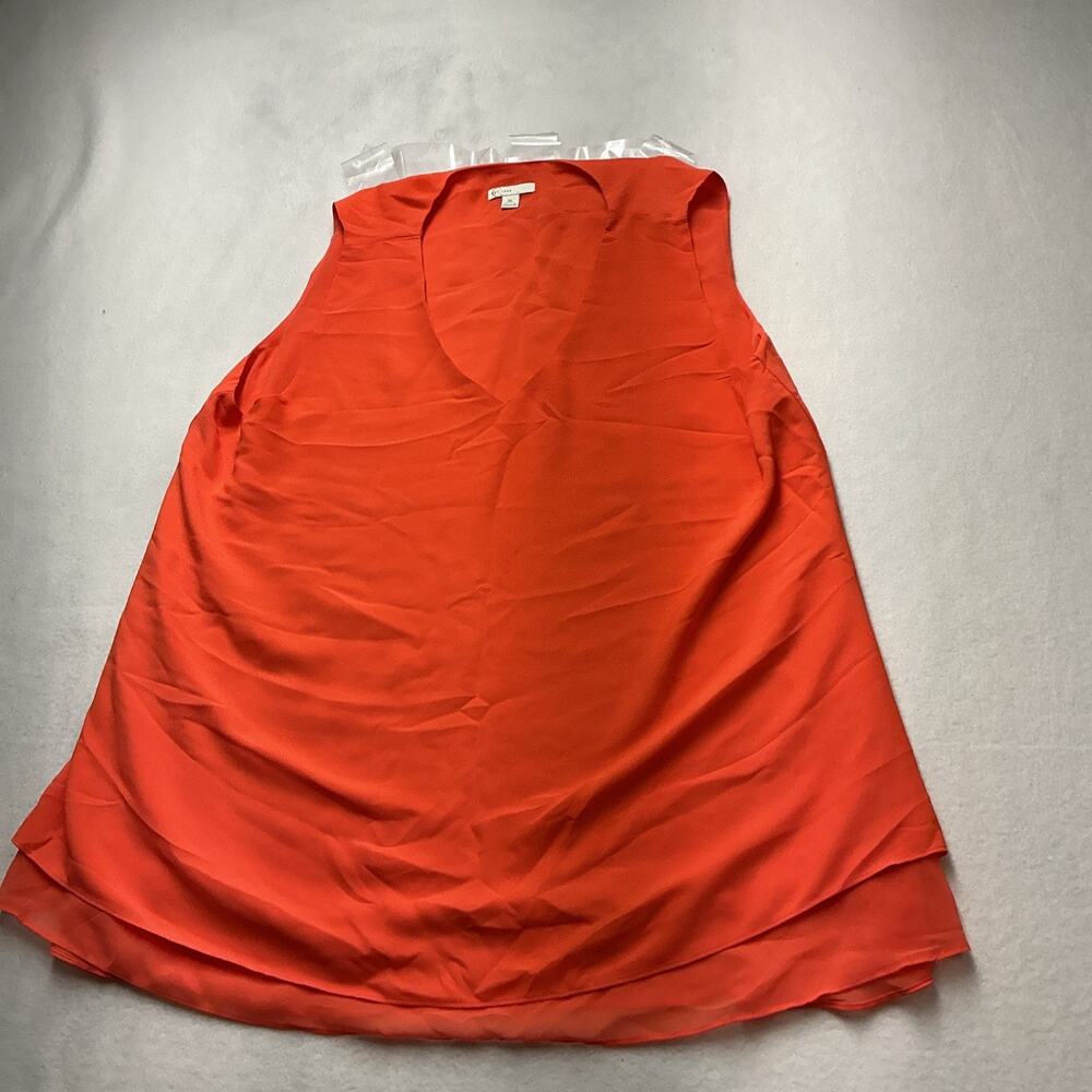 Cato Women’s Top Orange Tiered Sleeveless Blouse Sz XL, 3998